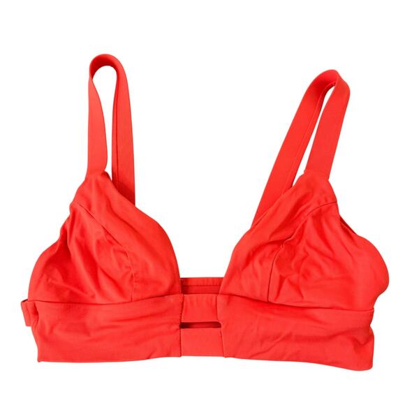 Vitamin A Neutra Bralette Bikini Top Strappy Swimwear Coral Orange Size XS - Picture 2 of 7